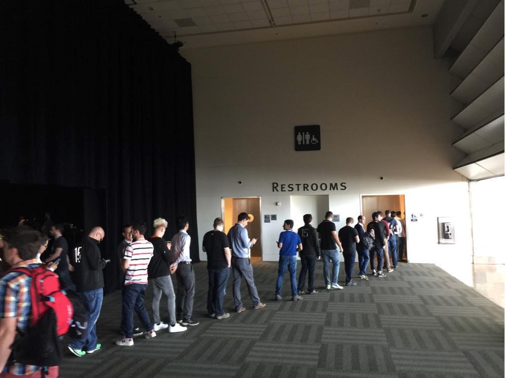 WWDC 2015 Bathroom Line