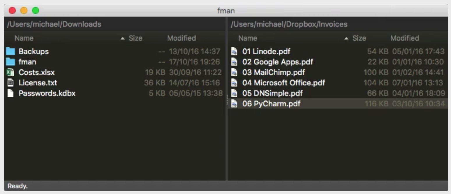 Fman Product Screenshot